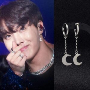 Boucle d'oreille - Croissant de lune - K-Pop France