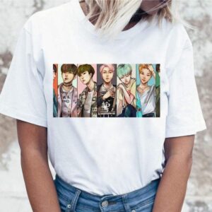 T-Shirt BTS - Dessin du groupe - K-Pop France
