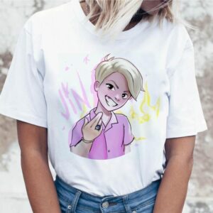 T-Shirt BTS - Dessin Jin Blond - K-Pop France