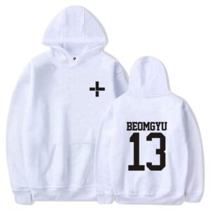 Sweat TXT Blanc - Membres du groupe - K-Pop France