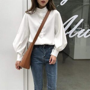 Chemisier Ulzzang Blanc - K-Pop France