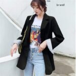 Veste longue noir ulzzang - K-Pop France