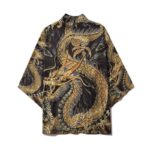 Veste Kimono Dragon Doré - K-Pop France