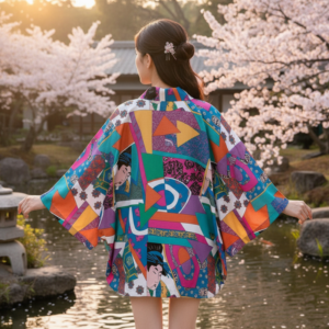 Kimono Cardigan Abstrait - K-Pop France