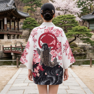 Veste Kimono Carpe Koï - K-Pop France