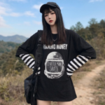 T-Shirt Long Rocking Money - K-Pop France