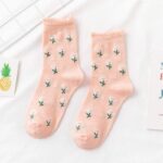 Chaussette Coreenne a Fleurs - K-Pop France