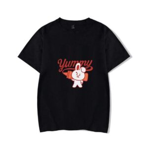 T-Shirt BT21 Cooky Noir Yummy - K-Pop France