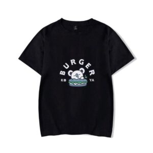 T-Shirt BT21 Koya Noir Burger - K-Pop France