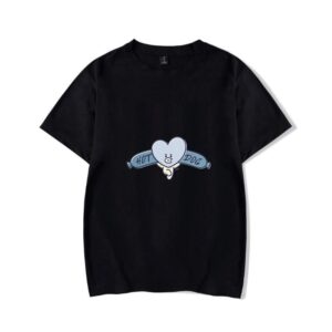 T-Shirt BT21 Tata Noir - Hot Dog - K-Pop France