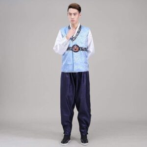 Hanbok Homme Bleu - K-Pop France