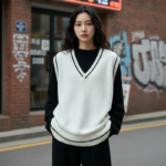 Pull Oversize Sans Manches - K-Pop France