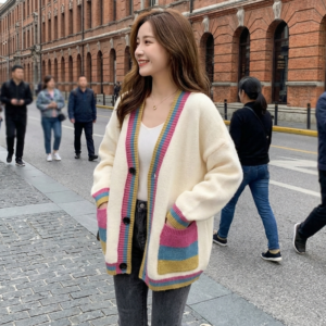 Pull Cardigan Oversize Femme - K-Pop France