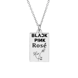 Collier Argenté Blackpink - Rosé - K-Pop France