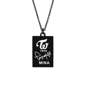 Collier Noir Twice - Mina - K-Pop France