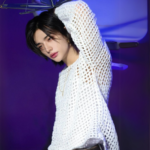 Pull Résille Blanc Hyunjin - groupe Stray Kids - K-Pop France