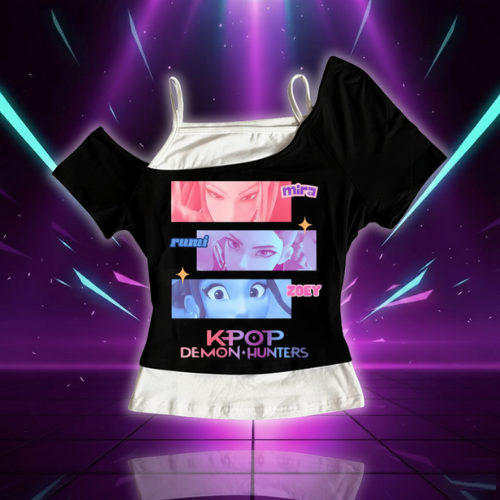 T-shirt Animé Y2K KPop Huntrix - K-Pop France