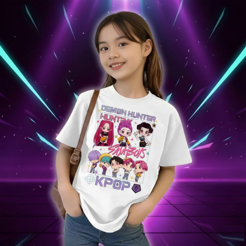 T-shirt Blanc KPop Demon Hunters Enfant - K-Pop France