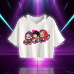 Crop T-shirt Animé KPop Demon Hunters Huntrix - K-Pop France