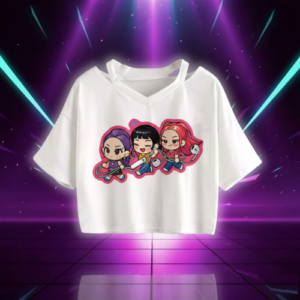Crop T-shirt Animé KPop Demon Hunters Huntrix - K-Pop France