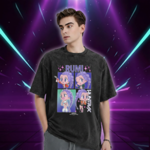 T-shirt Vintage Animé KPop Rumi Huntrix - K-Pop France