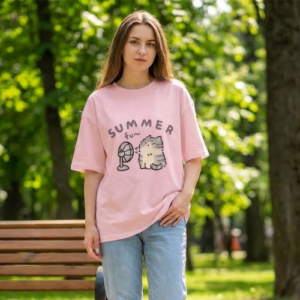 T-shirt Chat K-pop Oversize - K-Pop France
