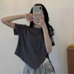 T-Shirt Coréen Uni Y2K - K-Pop France