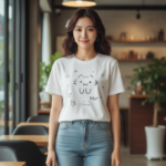 T-shirt Korean imprimé Cartoon - K-Pop France