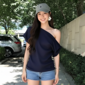 T-Shirt Korean Epaules Dénudées - K-Pop France