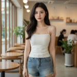 Camisole Coréen à Bretelles fines - K-Pop France