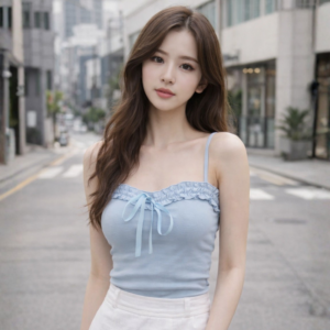 Crop Top Femme à Bretelles Fines - K-Pop France
