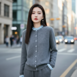 Cardigan Coréen en Laine Mérinos - K-Pop France