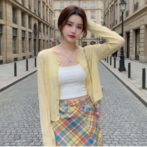 Cardigan Fin Style Coréen - K-Pop France