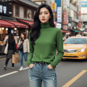 Pull Coréen à Col Roulé - K-Pop France