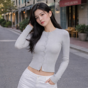 Cardigan Maille Boutonnée - K-Pop France