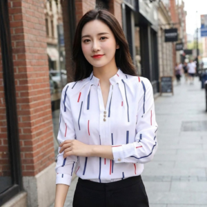 Chemise Rayée Femme - K-Pop France