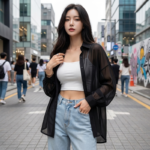 Chemise Transparente Oversize - K-Pop France