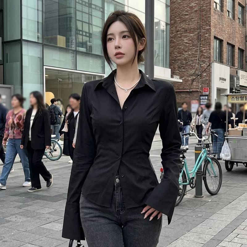 Chemise Cintrée à Nouer - K-Pop France