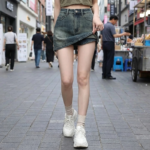 Jupe-Short Coréenne en Denim - K-Pop France