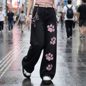 Pantalon Korean Kawaii Baggy - K-Pop France
