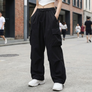 Pantalon Coréen Cargo Streetwear - K-Pop France