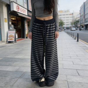 Pantalon Coréen à Rayures - K-Pop France