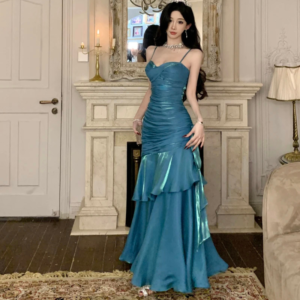 Robe Longue Dos Nu Elégante - K-Pop France