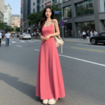 Robe Longue Fluide Femme - K-Pop France