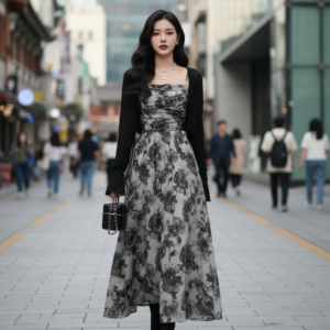 Ensemble Robe et Cardigan Korean - K-Pop France