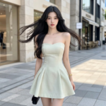 Robe Bustier Korean Style - K-Pop France