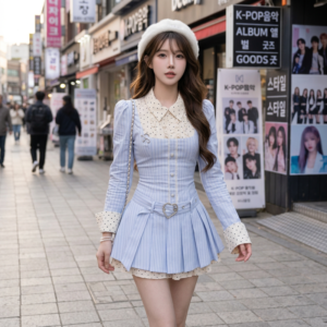 Robe Preppy Coréenne - K-Pop France