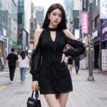 Robe Coréenne Noire - K-Pop France