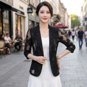 Blazer Korean Dentelle Femme - K-Pop France