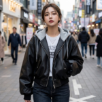 Veste Coréenne en Cuir PU - K-Pop France
